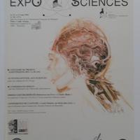Affiche pour l'exposition Expo Science à la Communauté Française de Belgique, (Bruxelles), du 11 au 13 mai 1995.